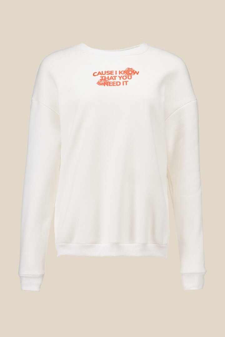 Cвітшот з принтом жіночий LAWA P-WB02374 2XL Молочний shop (2000990791641)  Фото №5