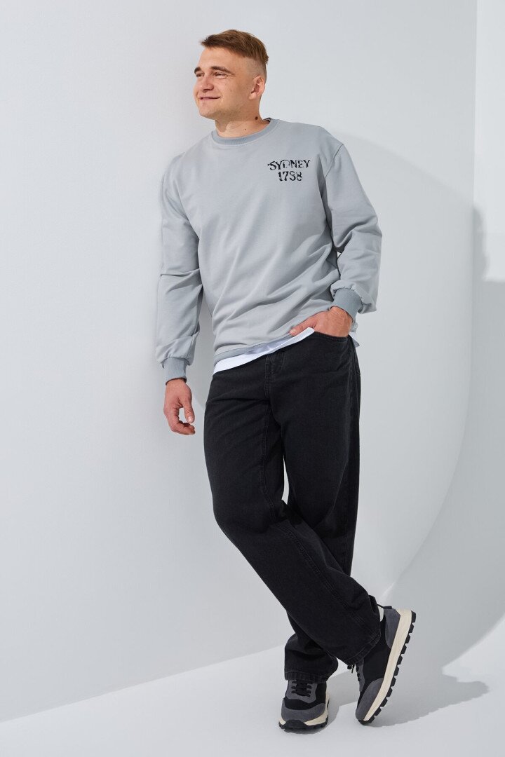 Світшот з принтом чоловічий LAWA P-MB02326 XL Світло-сірий shop (2000991067097)  Фото №1
