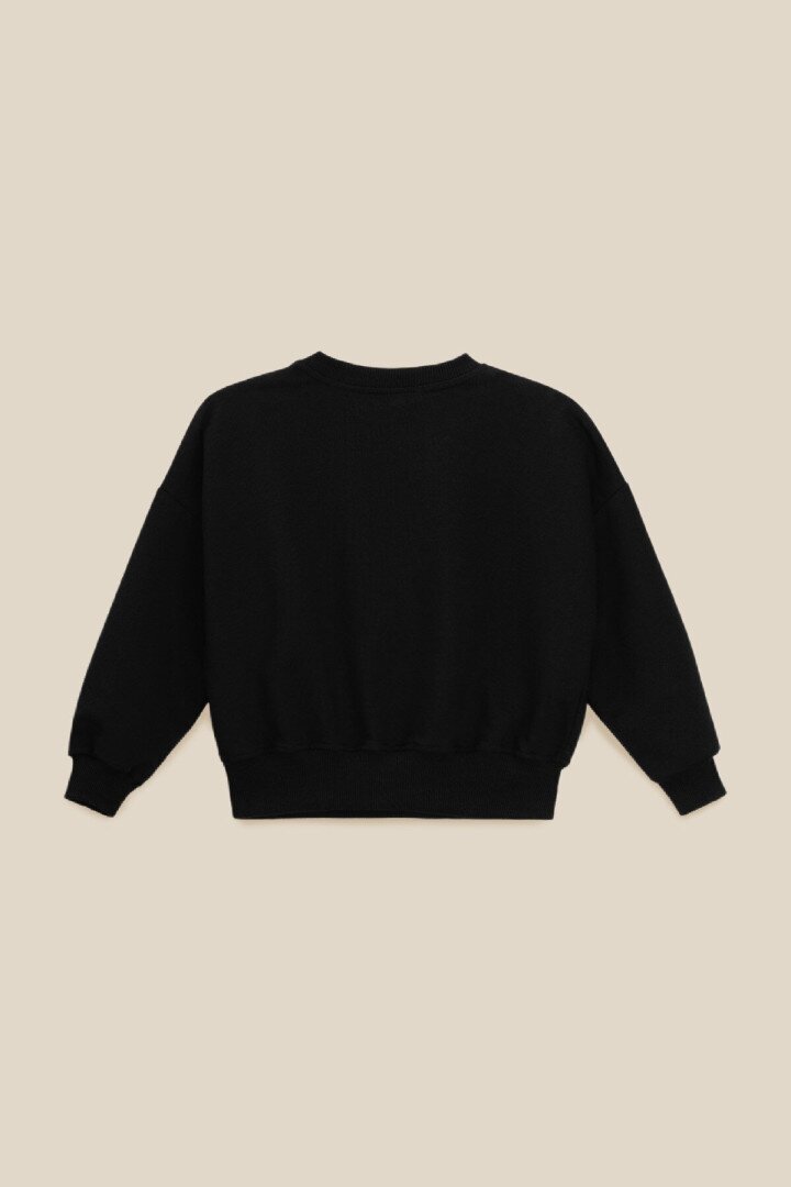 Світшот однотонний для дівчинки LAWA GBC02322 122 см Чорний shop (2000991050839)  Фото №1