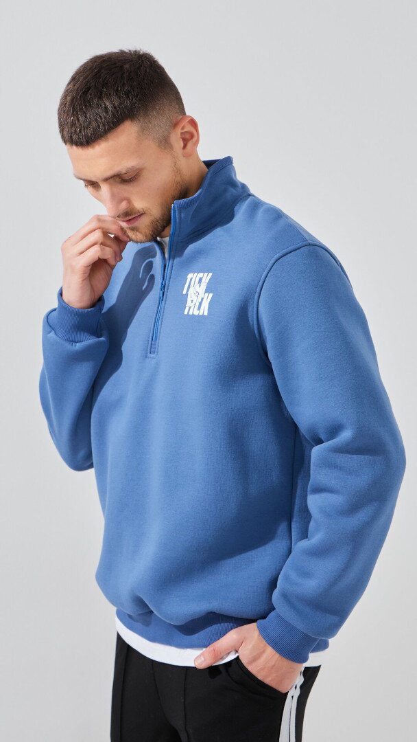Світшот з принтом чоловічий LAWA P-MB02353 S Сіро-синій shop (2000999388491)  Фото №1