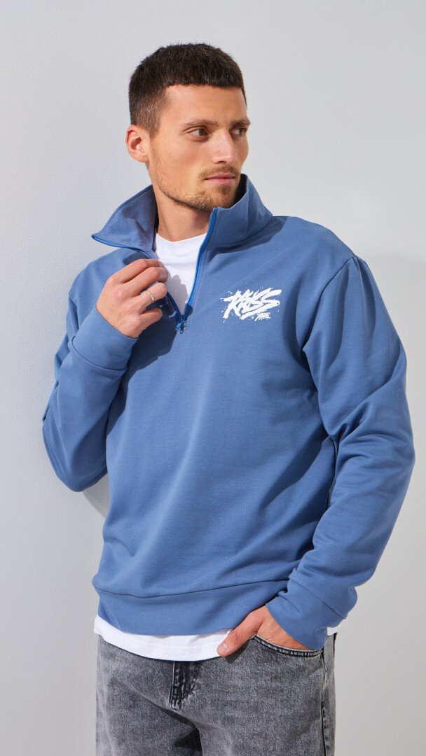 Світшот з принтом чоловічий LAWA P-MB02355 S Синій shop (2888000029409)