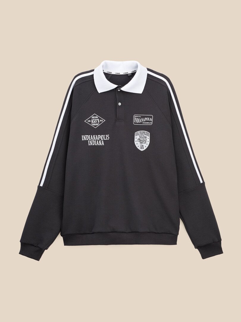 Світшот з принтом чоловічий LAWA P-MB02368 L Графітовий shop (2000999612053)