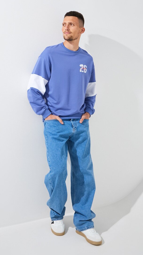 Світшот з принтом чоловічий LAWA P-MB02369 S Синій shop (2000999542510)  Фото №0
