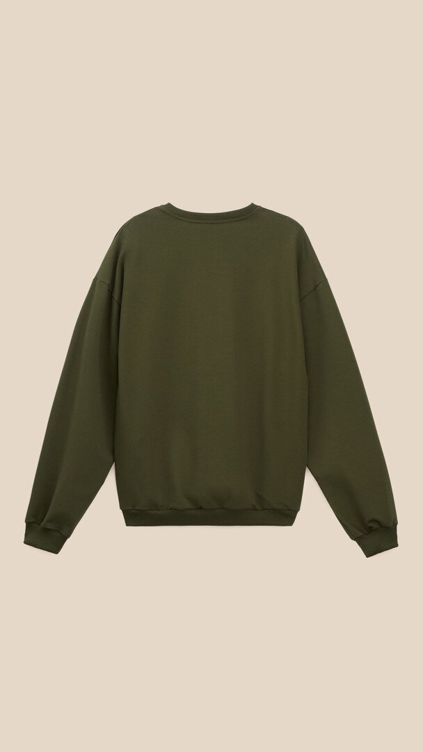 Світшот з принтом чоловічий LAWA P-MB02370 XL Оливковий shop (2000999563140)  Фото №2
