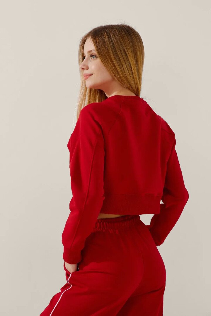 Світшот з принтом для дівчинки LAWA P-GB02316 134 см Червоний shop (2000991061828)  Фото №3