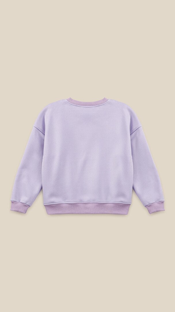 Світшот з принтом для дівчинки LAWA P-GB02339 134 см Лавандовий shop (2888000026125)  Фото №2