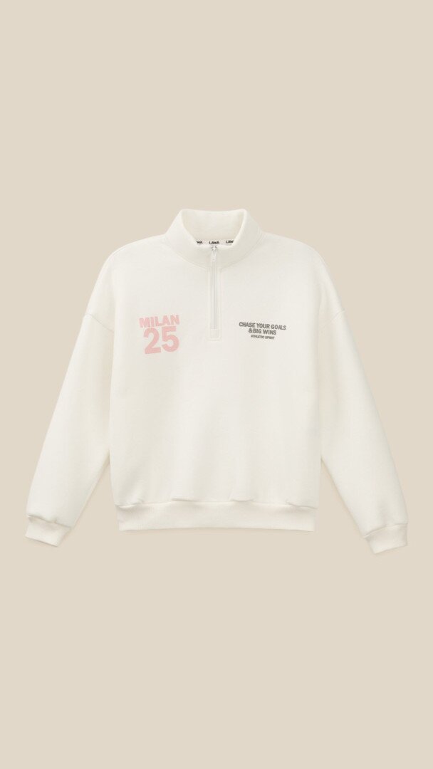 Світшот з принтом для дівчинки LAWA P-GB02341 140 см Молочний shop (2000999385520)