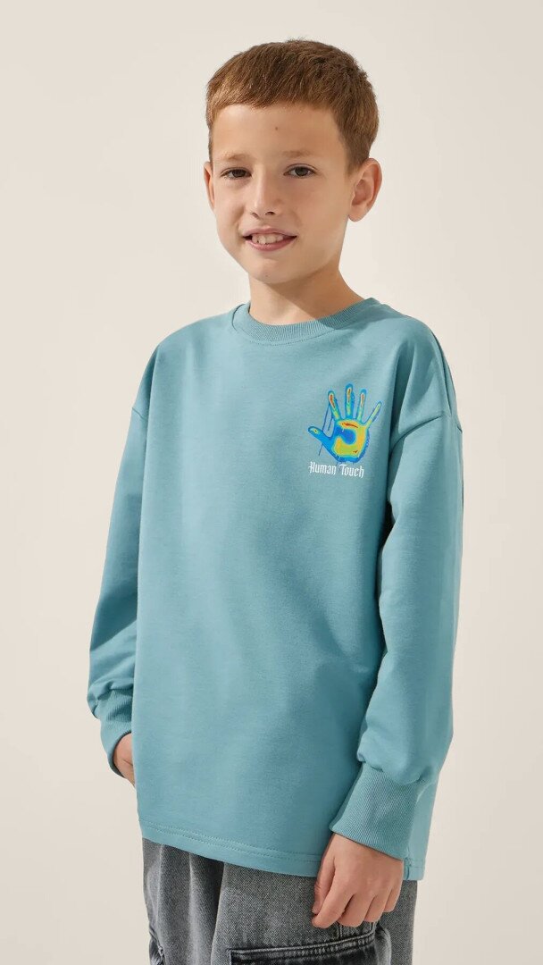 Світшот з принтом для хлопчика LAWA P-BB02314 128 см Синій shop (2000991063242)  Фото №1