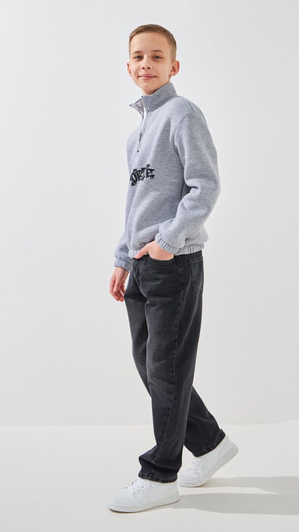 Світшот з принтом для хлопчика LAWA P-BB02329 140 см Сірий shop (2000999383168)  Фото №2