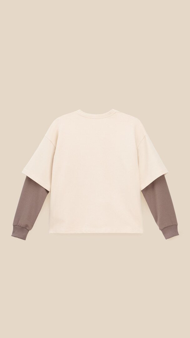 Світшот з принтом для хлопчика LAWA P-BB02339 140 см Бежевий shop (2000999536281)  Фото №2