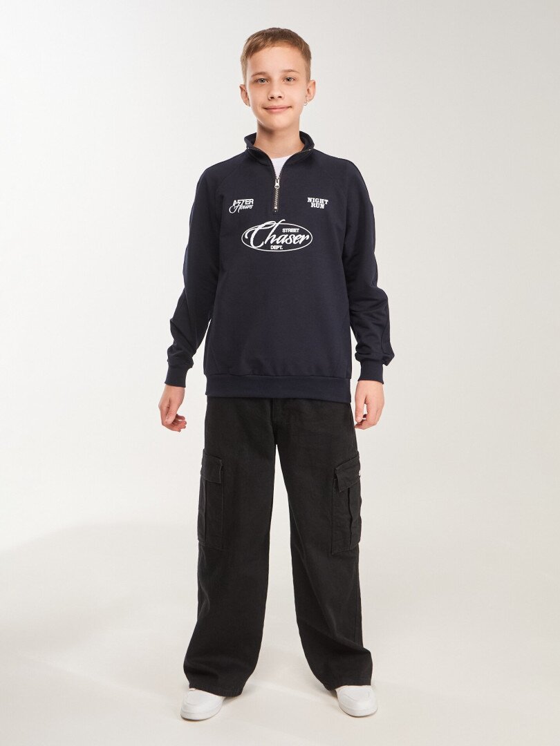 Світшот з принтом для хлопчика LAWA P-BB02342 134 см Темно-синій shop (2000999614583)  Фото №0