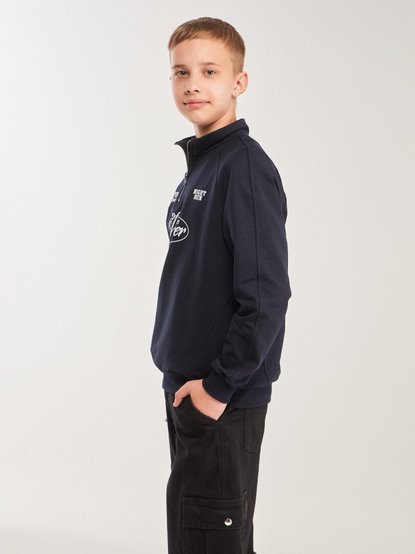 Світшот з принтом для хлопчика LAWA P-BB02342 134 см Темно-синій shop (2000999614583)  Фото №1