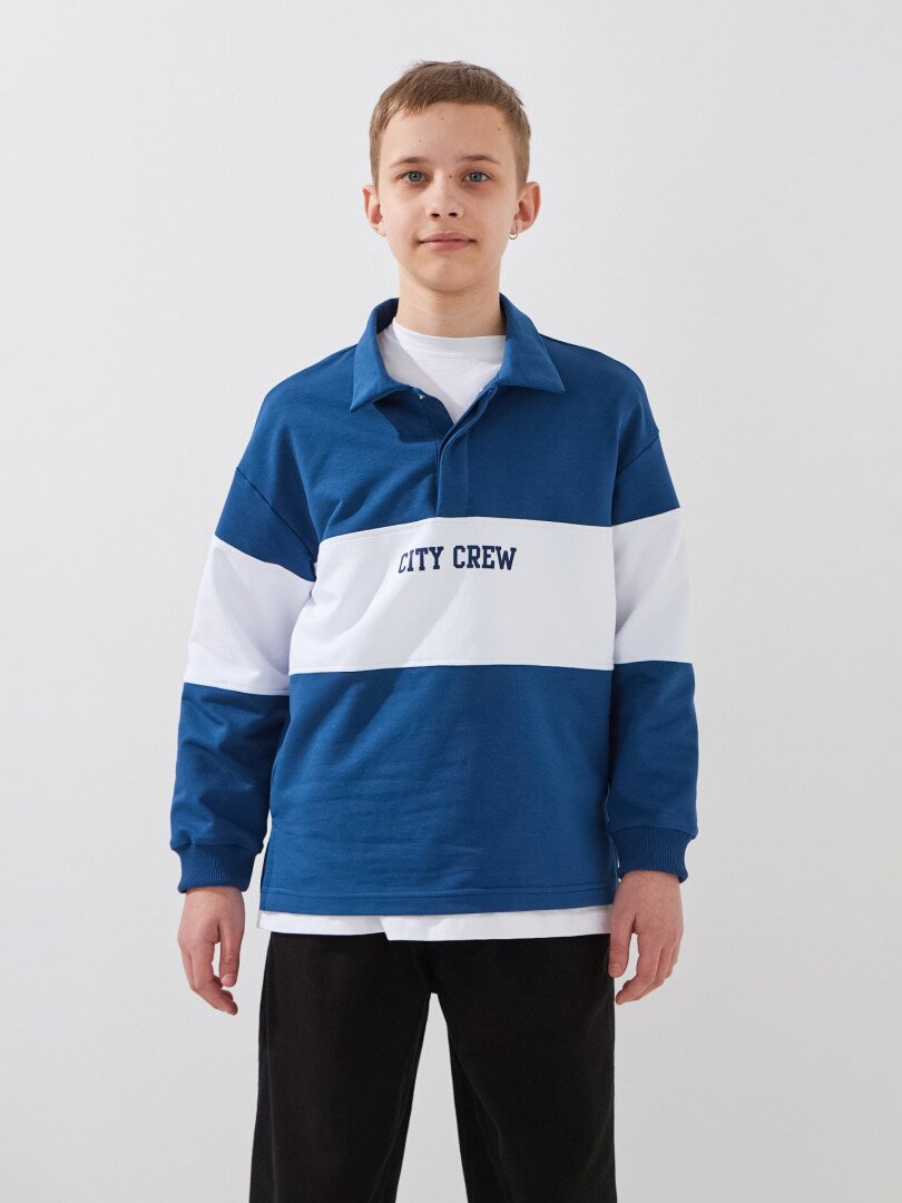 Світшот з принтом для хлопчика LAWA P-BB02344 146 см Індіго shop (2000999578427)