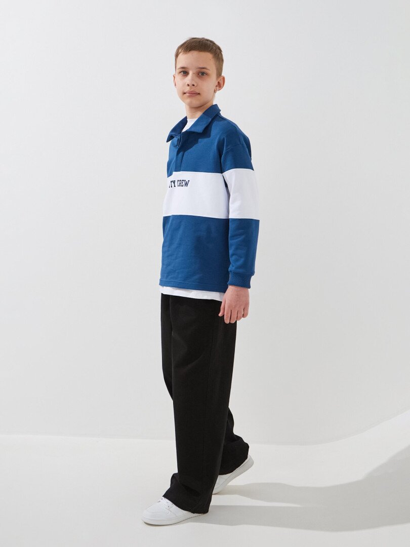 Світшот з принтом для хлопчика LAWA P-BB02344 146 см Індіго shop (2000999578427)  Фото №2