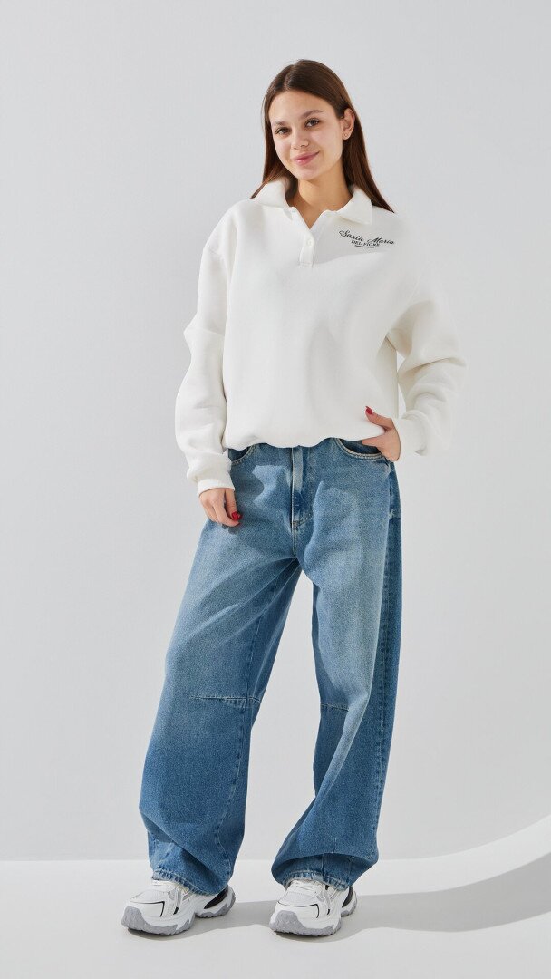 Світшот з принтом жіночий LAWA P-WT02309 2XL Молочний shop (2000999383045)  Фото №0