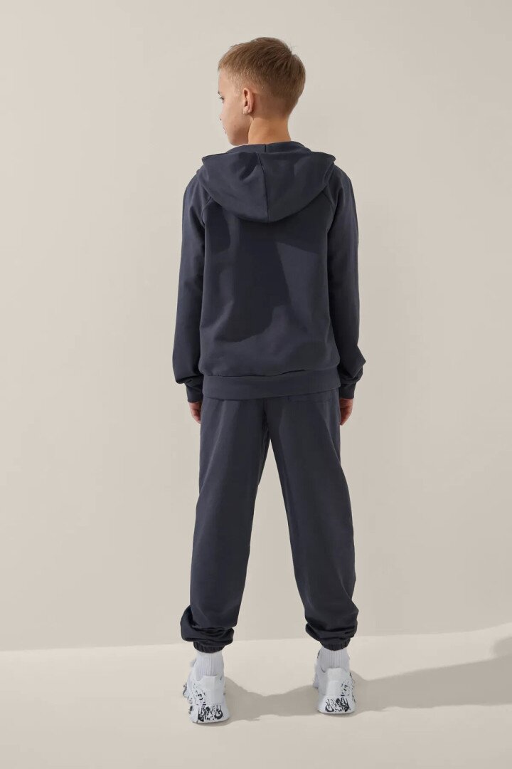 Толстовка однотонна для хлопчика LAWA BBC02321 140 см Графітовий shop (2000999147197)  Фото №3