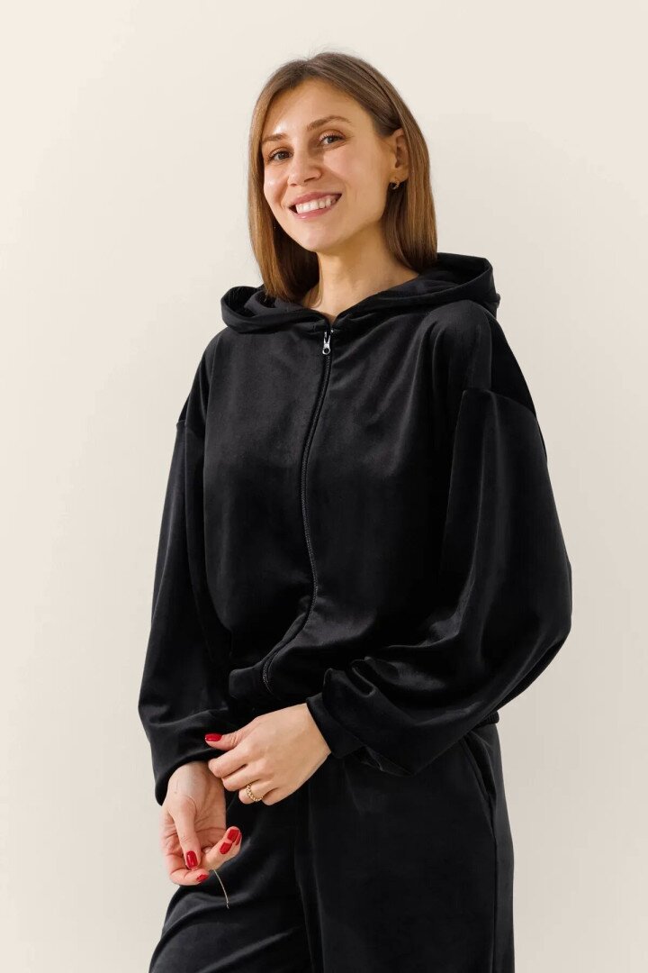 Толстовка однотонна жіноча LAWA K-WBC02303 XS Чорний shop (2000990970015)