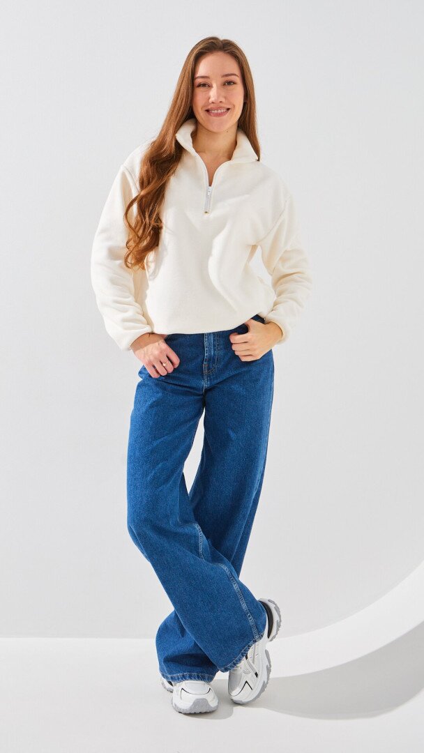 Толстовка однотонна жіноча LAWA WBC02473 XL Молочний shop (2888000022653)  Фото №0