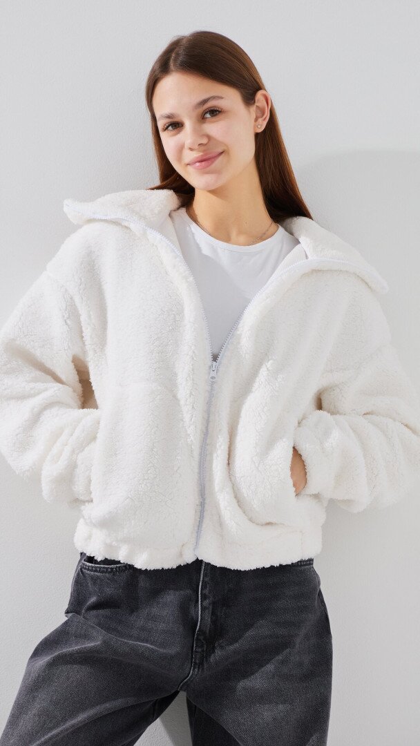 Толстовка однотонна жіноча LAWA WTC02460 L Молочний shop (2000999397868)  Фото №1