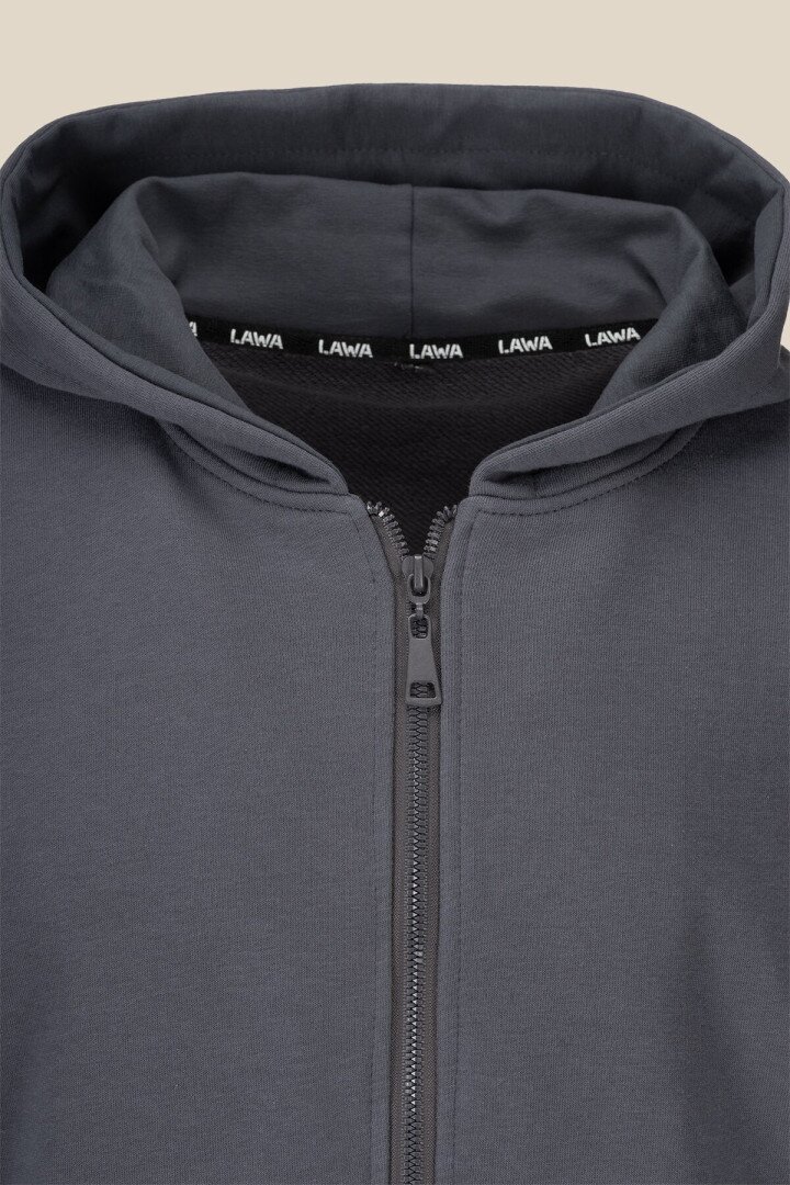 Толстовка однотонна чоловіча LAWA MBC02319 S Графітовий shop (2000990532909)  Фото №9