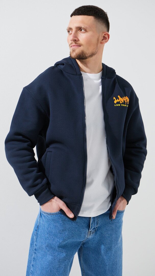 Толстовка з принтом чоловіча LAWA P-MT02306 L Графітовий shop (2000999389085)