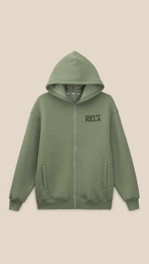 Толстовка з принтом чоловіча LAWA P-MT02307 S Оливковий shop (2000999389009)