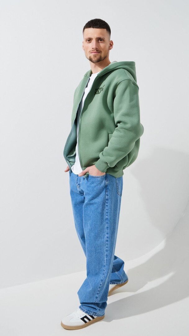 Толстовка з принтом чоловіча LAWA P-MT02307 S Оливковий shop (2000999389009)  Фото №2