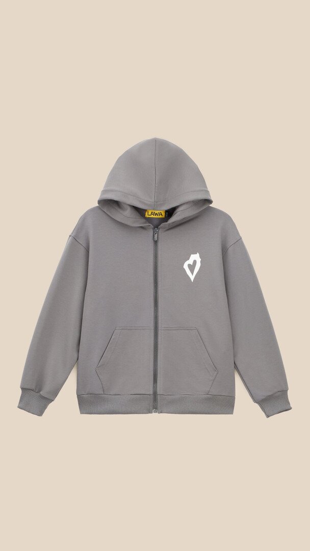 Толстовка з принтом для дівчинки LAWA P-GB02343 152 см Графітовий shop (2000999564123)