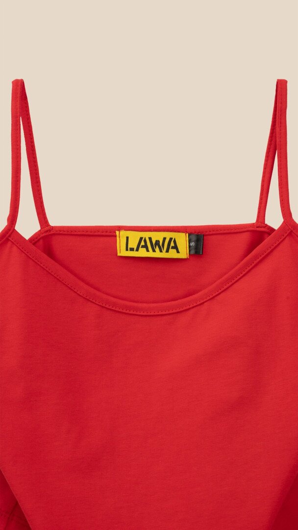 Топ однотонний жіночий LAWA WBC02381 M Червоний shop (2000999483844)  Фото №1