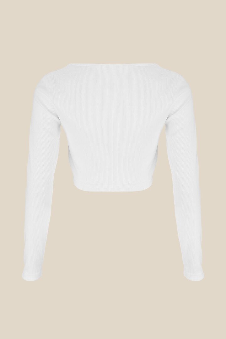 Топ однотонний жіночий LAWA WTC02435 M Білий shop (2000999166037)  Фото №1