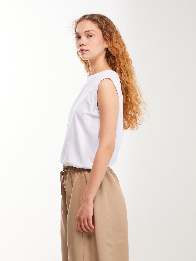 Топ однотонний жіночий LAWA WTC02497 L Білий shop (2000999633959)  Фото №1