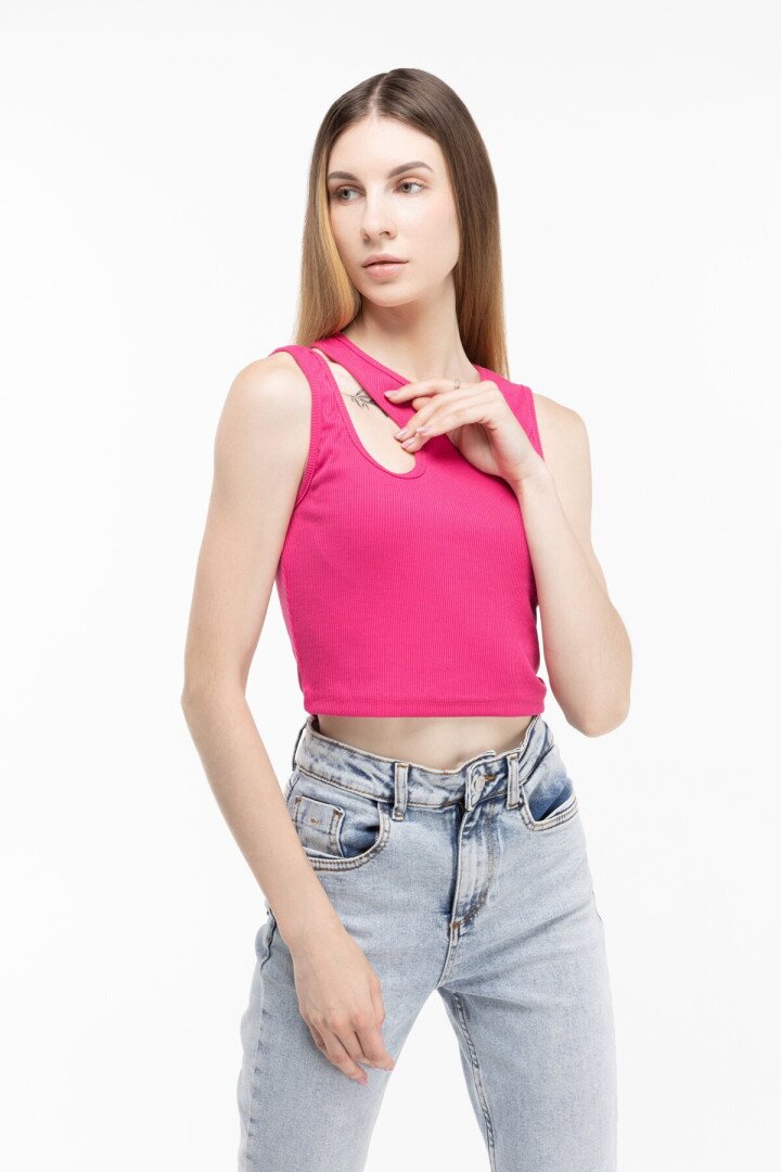 Топ однотонний жіночий LAWA CTM WTC02317 XL Малиновий shop (2000989893837)