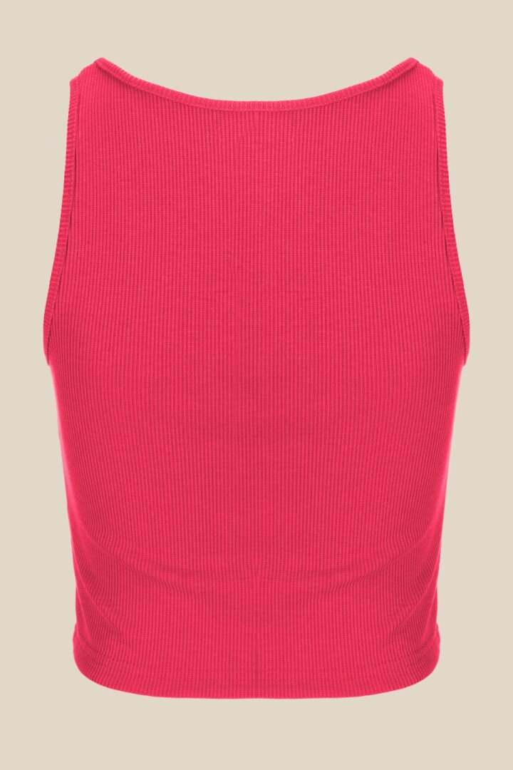 Топ однотонний жіночий LAWA WBC02310 S Малиновий shop (2000990541512)  Фото №8