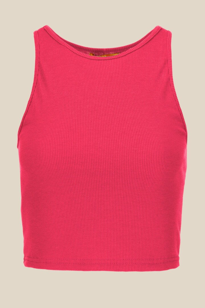 Топ однотонний жіночий LAWA WBC02310 S Малиновий shop (2000990541512)  Фото №7