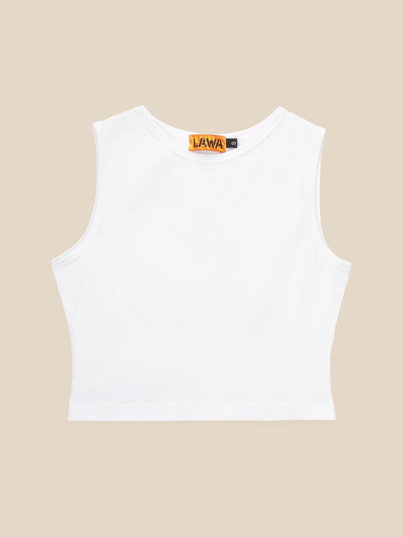 Топ однотонний жіночий LAWA WBC02380 L Білий shop (2000990547927)  Фото №3