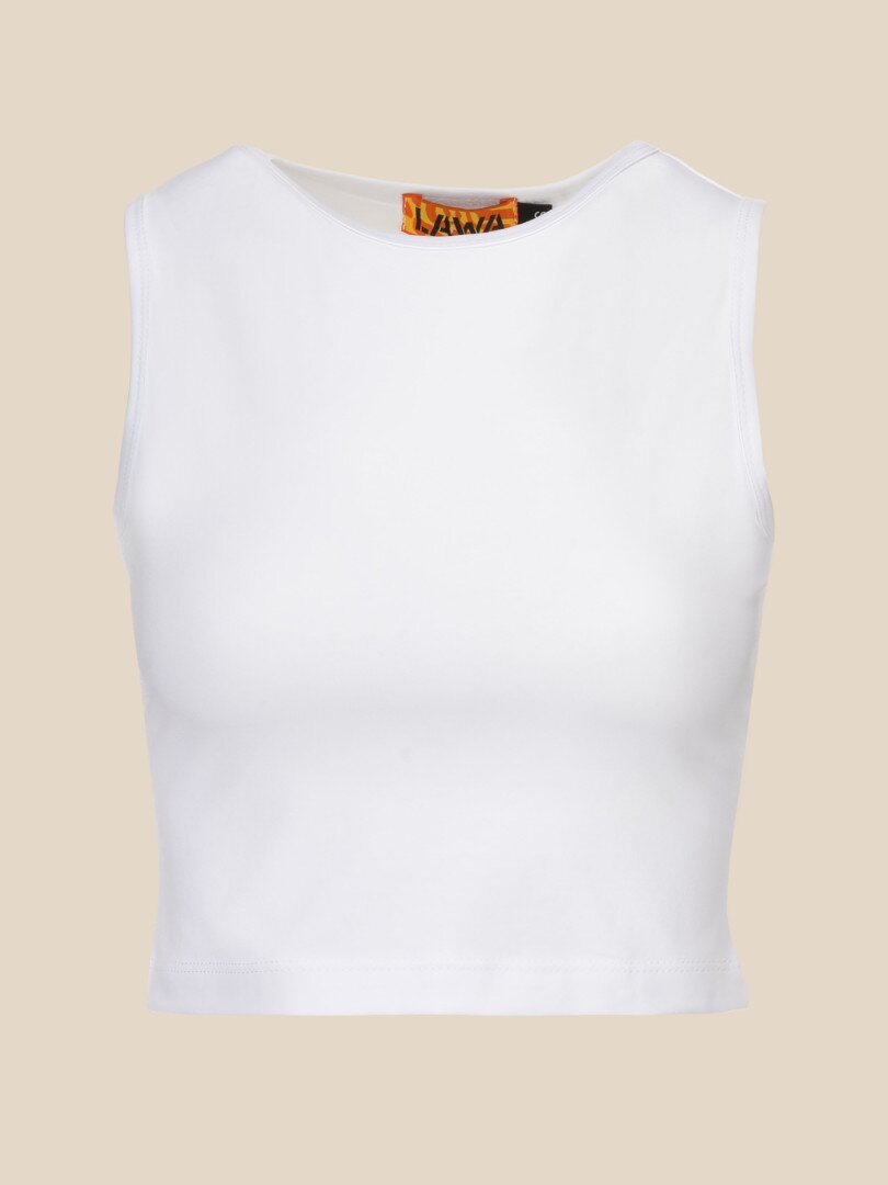 Топ однотонний жіночий LAWA WBC02380 L Білий shop (2000990547927)  Фото №5
