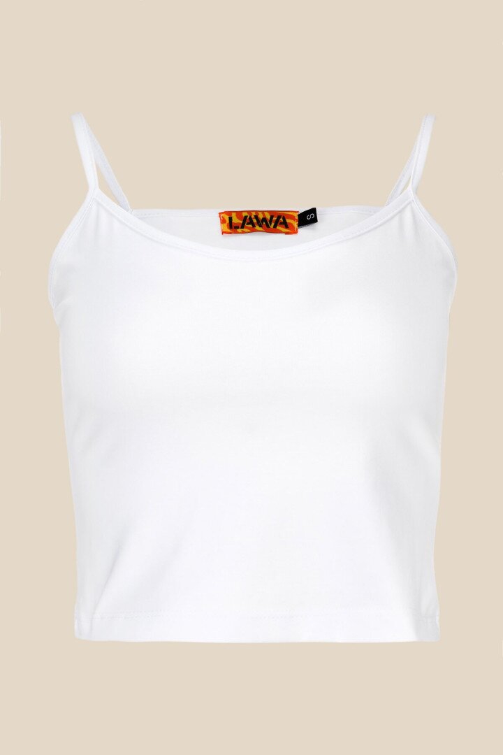 Топ однотонний жіночий LAWA WBC02381 L Білий shop (2000990514950)  Фото №4