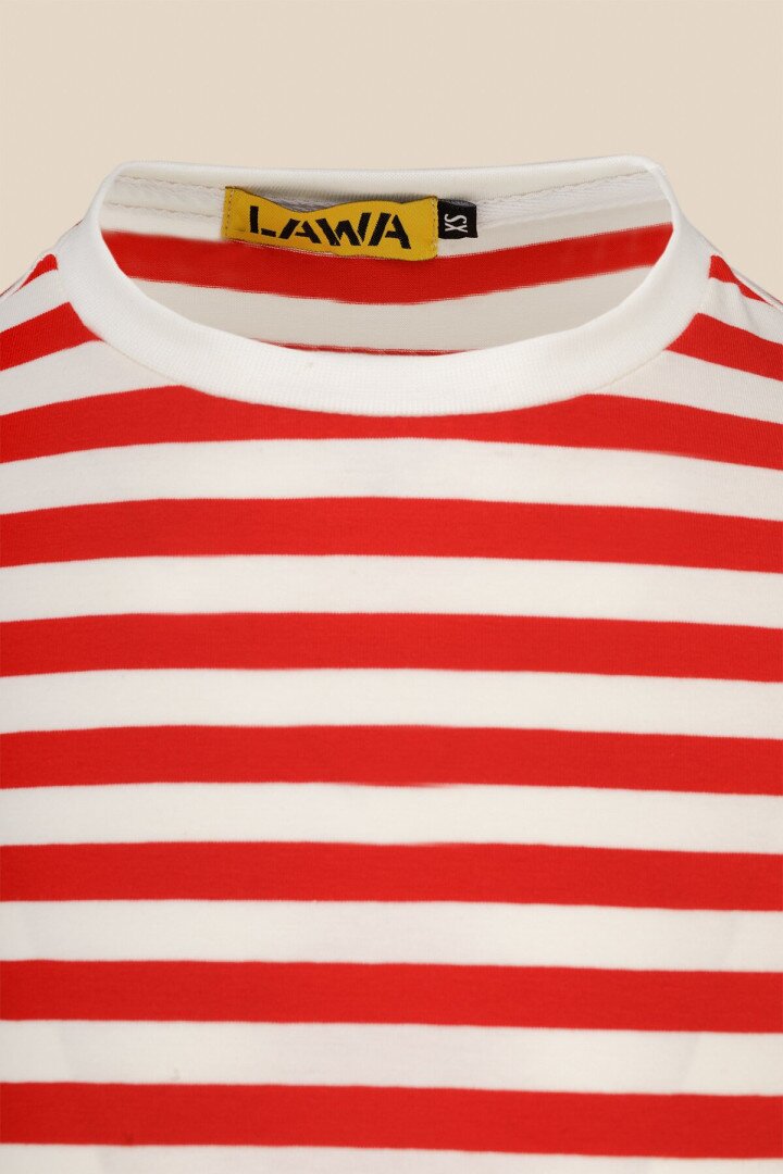 Топ з візерунком жіночий LAWA WBC02399 M Молочно-червоний shop (2000990639981)  Фото №5