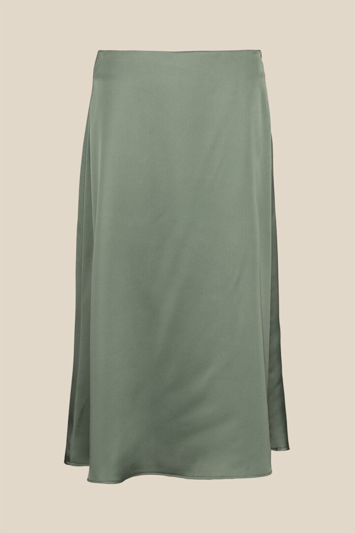 Спідниця однотонна жіноча LAWA WTC02359 M Оливковий shop (2000990485250)  Фото №4