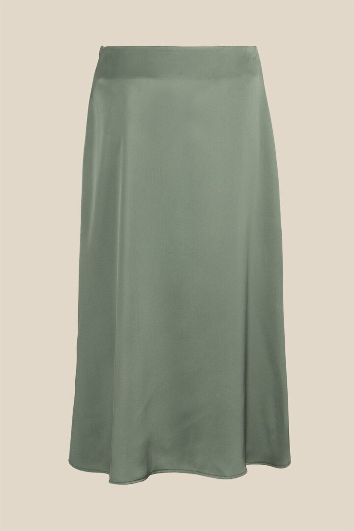 Спідниця однотонна жіноча LAWA WTC02359 M Оливковий shop (2000990485250)  Фото №5