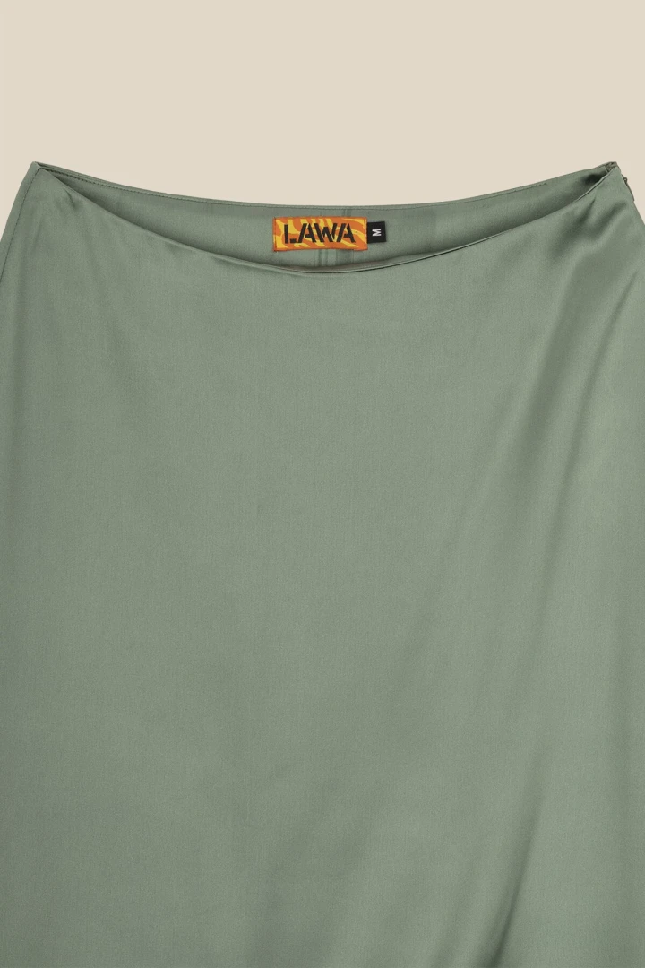 Спідниця однотонна жіноча LAWA WTC02359 L Оливковий shop (2000990485267)  Фото №6