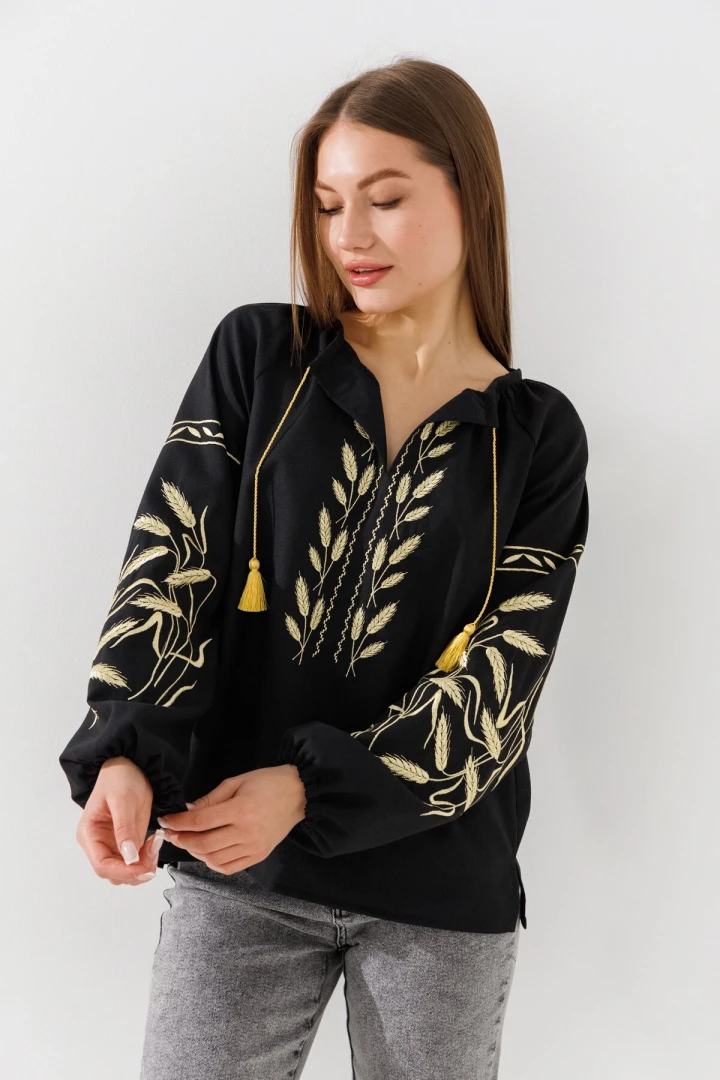Вишиванка сорочка жіноча LAWA E-WB02319 XS Чорний shop (2000990988416)  Фото №1