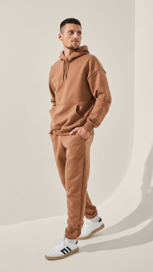 Худі однотонний чоловічий LAWA MBC02336 2XL Коричневий shop (2888000025234)  Фото №2