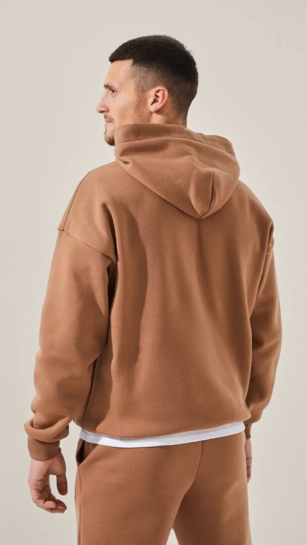 Худі однотонний чоловічий LAWA MBC02336 2XL Коричневий shop (2888000025234)  Фото №3