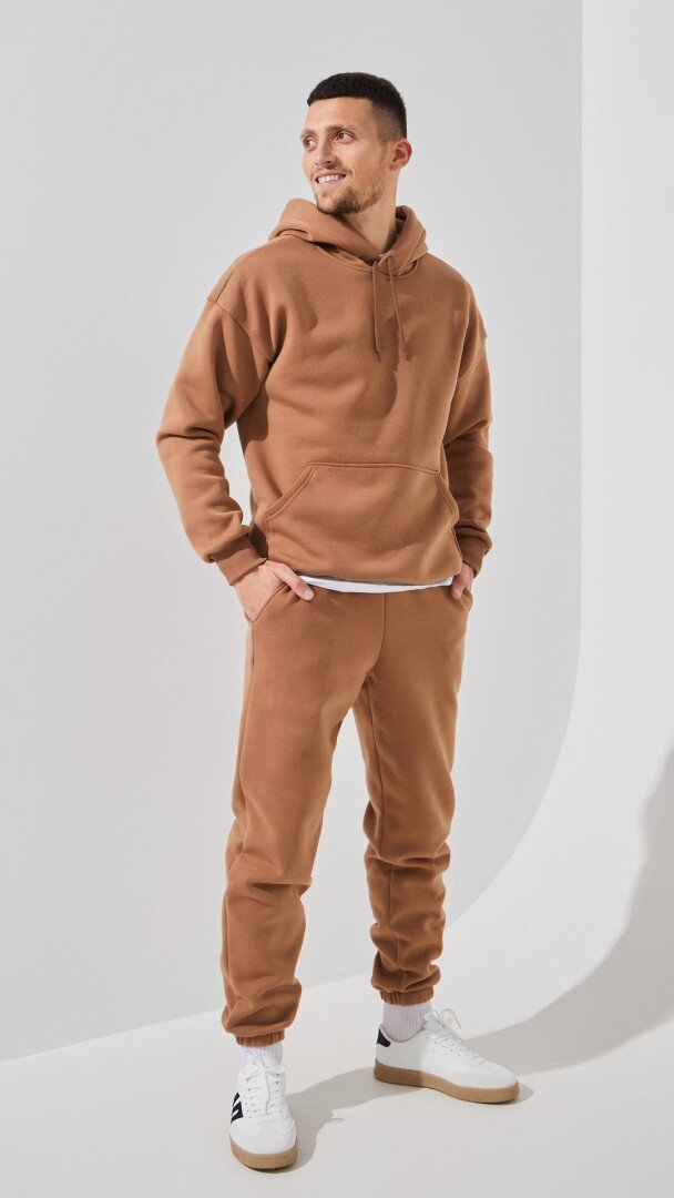 Худі однотонний чоловічий LAWA MBC02336 S Коричневий shop (2888000025197)  Фото №0