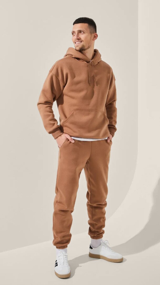 Худі однотонний чоловічий LAWA MBC02336 XL Коричневий shop (2888000025227)  Фото №0