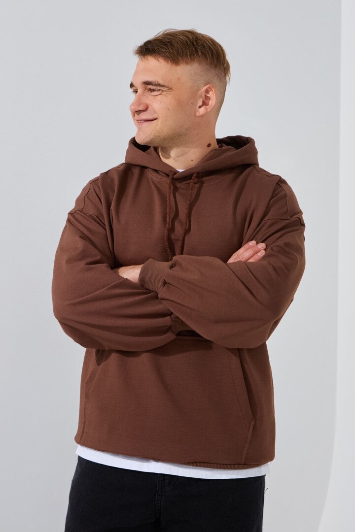 Худі однотонний чоловічий LAWA MBC02372 S Мокко shop (2000991066977)  Фото №0