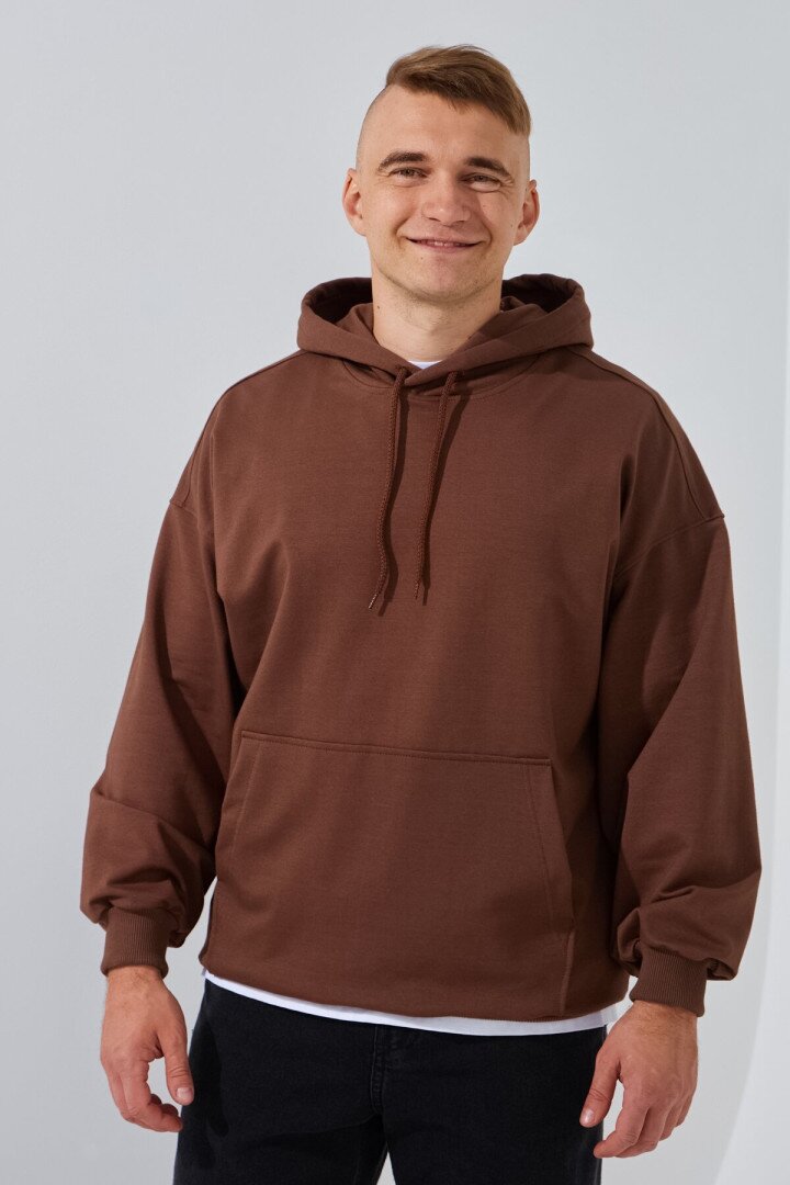 Худі однотонний чоловічий LAWA MBC02372 S Мокко shop (2000991066977)