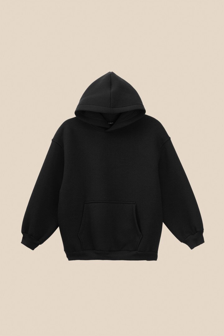 Худі однотонний для хлопчика LAWA BBC02310 158 см Чорний shop (2000990856210)  Фото №5