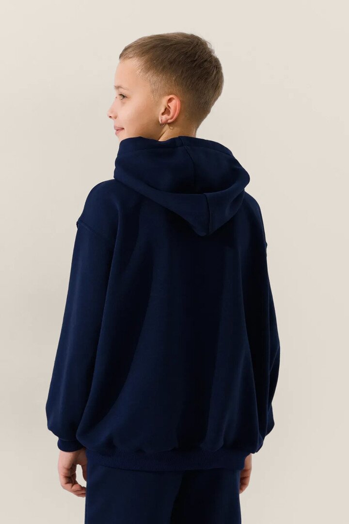 Худі однотонний для хлопчика LAWA BBC02319 152 см Синій shop (2000990998750)  Фото №2